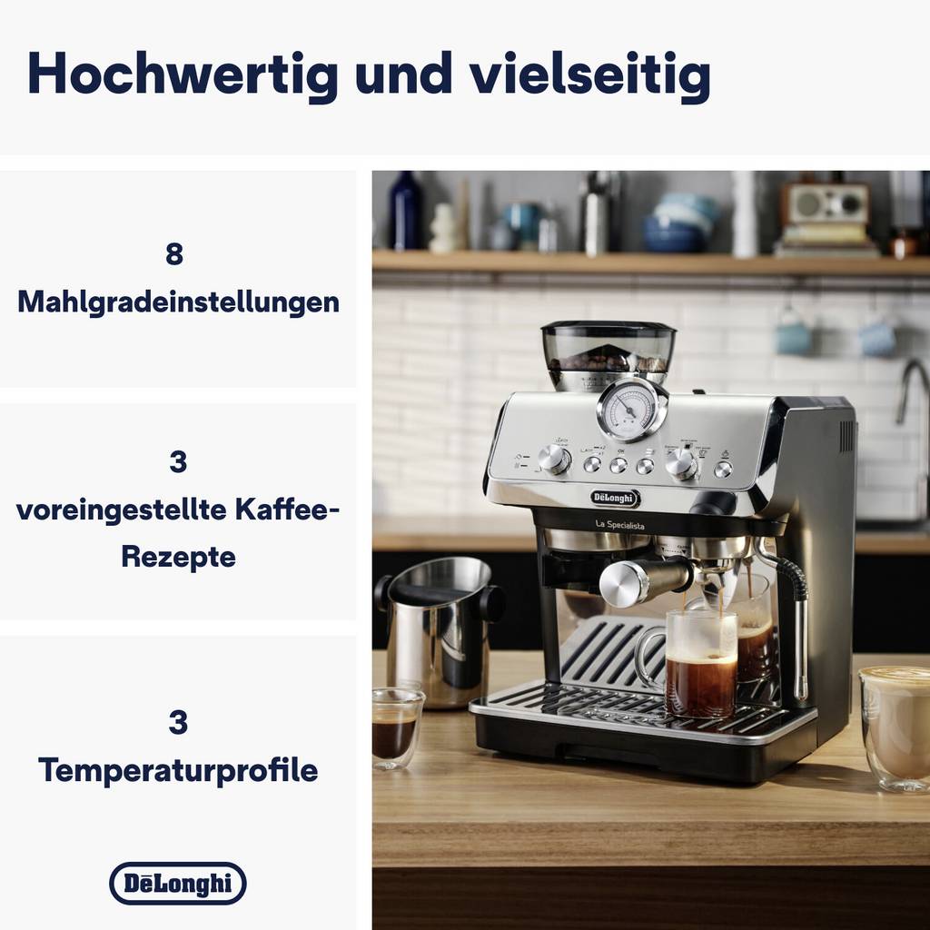DeLonghi EC9155.MB Espresso machine with sump filter holder Grey meta 0132126043