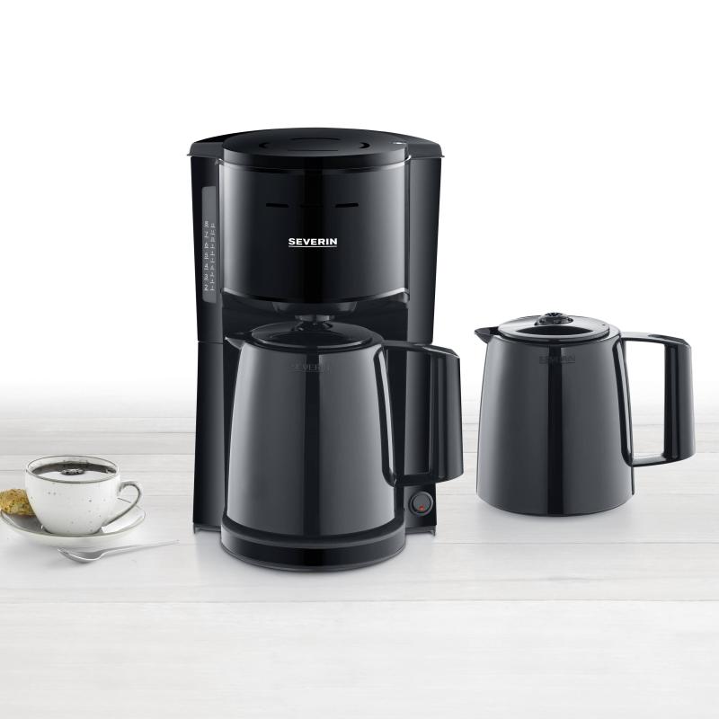 Severin KA 9307 Coffee maker Black Cup volume=8 Thermal jug KA 9307