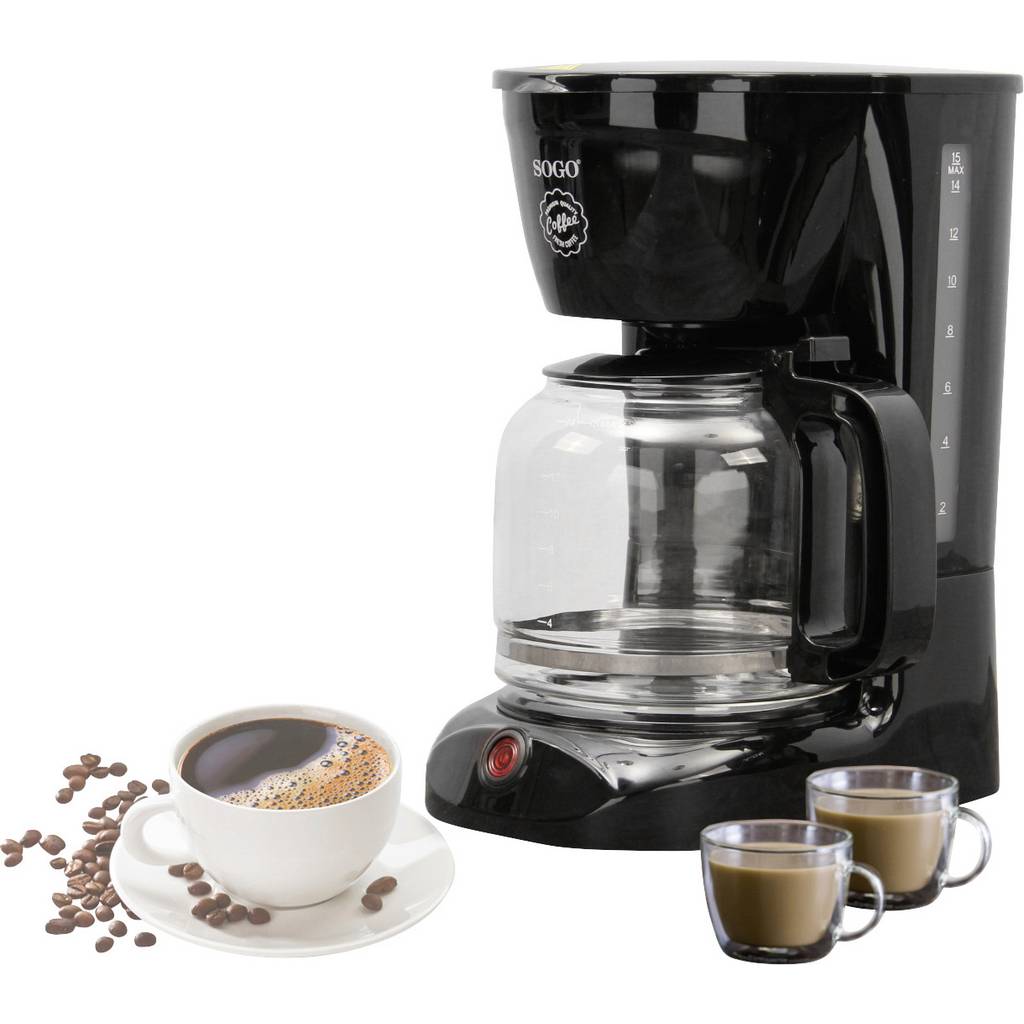 SOGO Human Technology Drip 15 Coffee maker Black Cup volume=15 Glass CAF-SS-5640