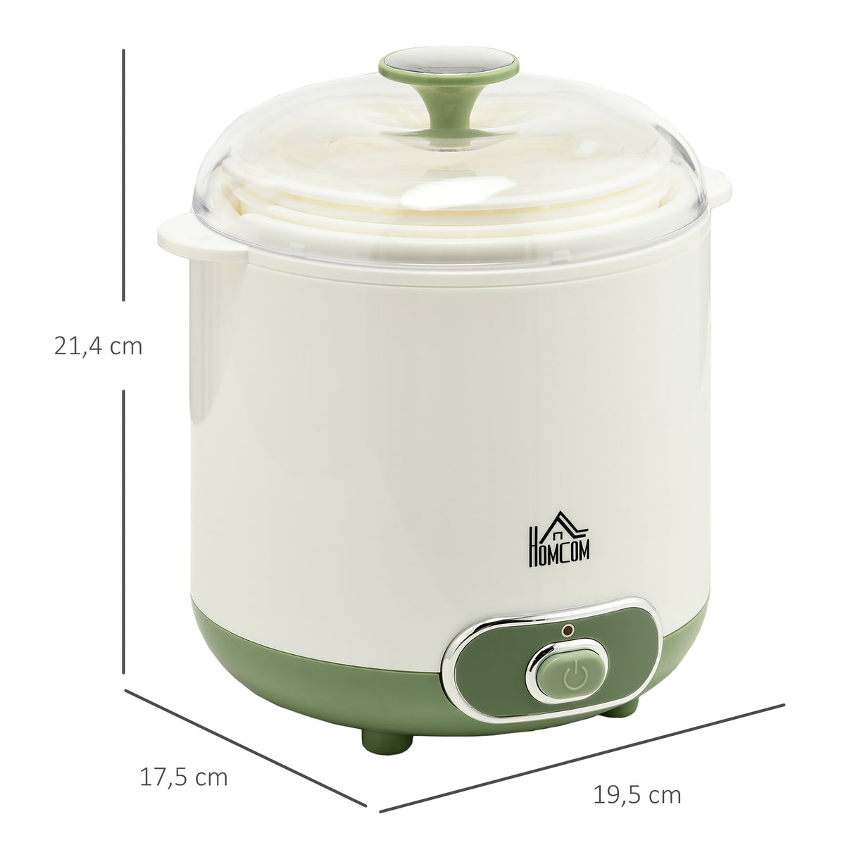 Yaourtière électrique avec 2 récipients de 1,5L filtre pour yaourt grec et 2 couvercles, puissance 20W blanc