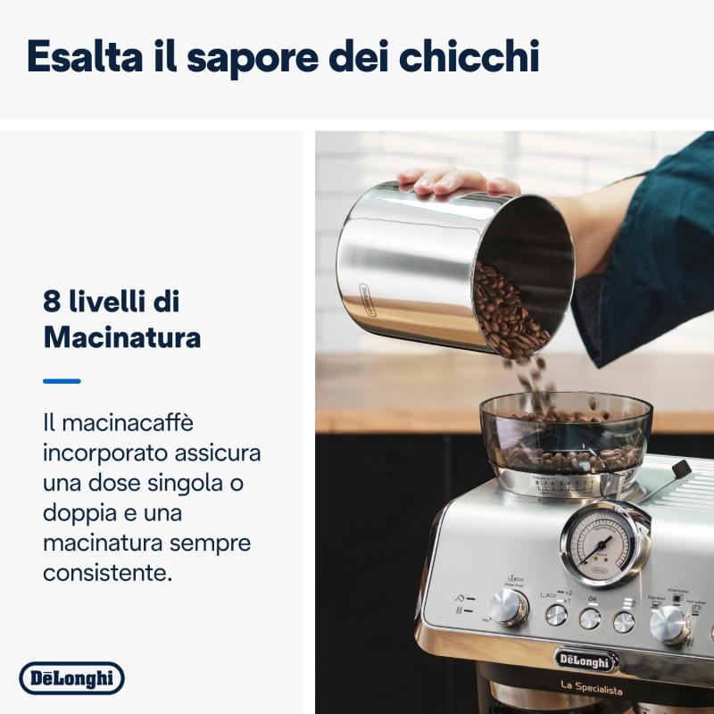 DeLonghi EC9155.MB Espresso machine with sump filter holder Grey meta 0132126043
