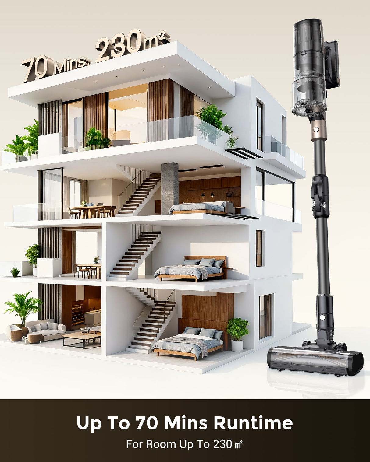 Belaidis dulkių siurblys-šluota Proscenic  P20 OnePass
