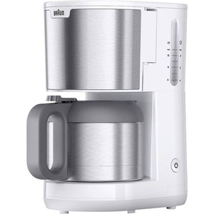 Braun KF 1505 WH Coffee maker Stainless steel, White 0X13211070