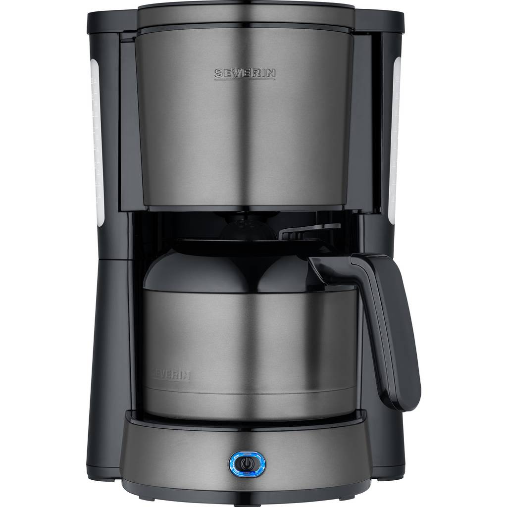 Severin 9343 Coffee maker Steel, Black Cup volume=8 Timer, incl. filter cof 9343