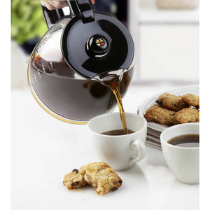 DOMO DO1065K Coffee maker Black, Stainless steel Cup volume=12 Display,  DO1065K