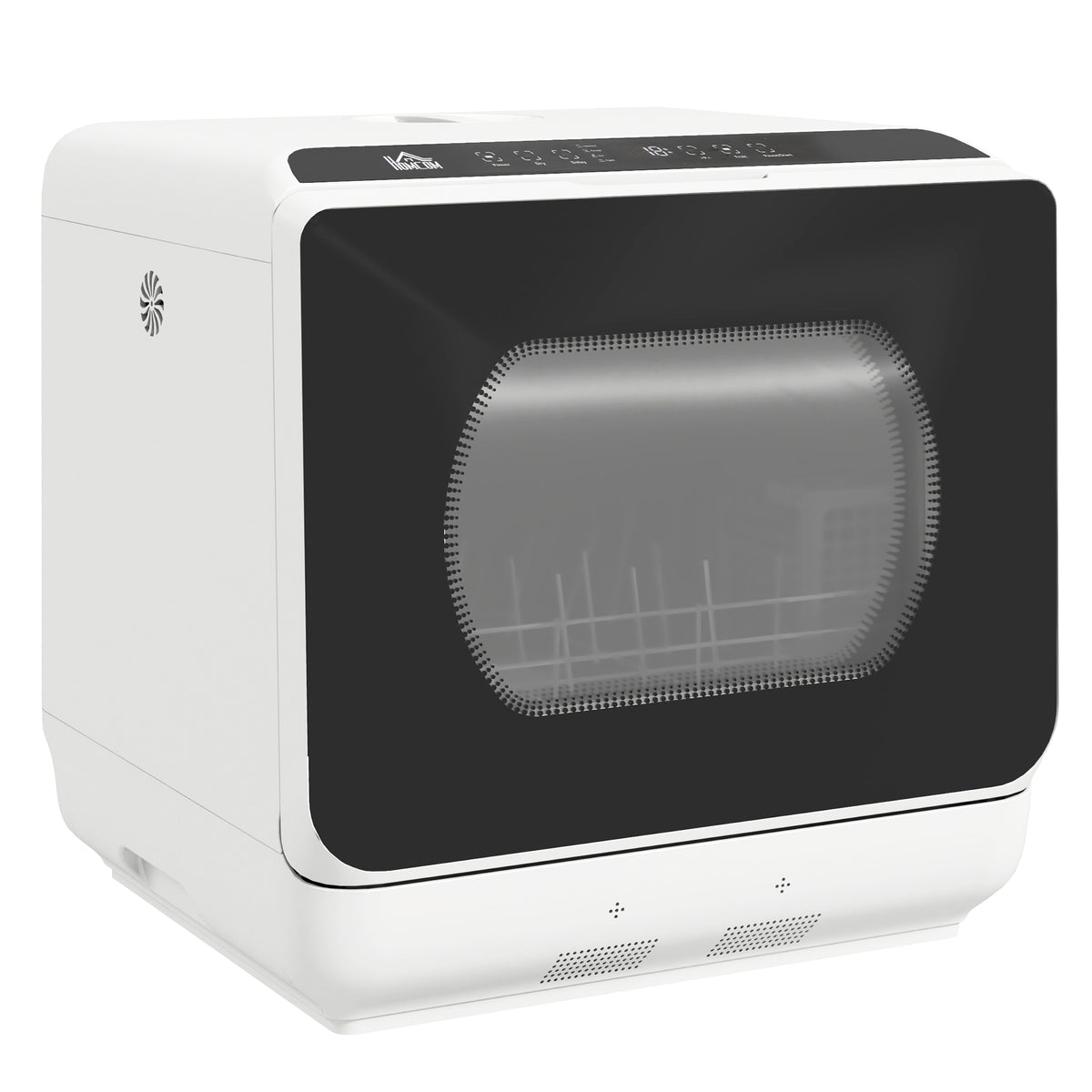 Mini lave-vaisselle 4 couverts 5 programmes réservoir d'eau 6L commande tactile affichage LED 45 x 44 x 45,8 cm blanc
