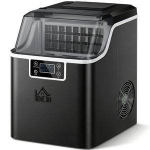 Machine à glaçons, 20 kg en 24h, 24 glaçons en 14-18 min, ice maker avec fonction autonettoyante, 25,2x36x37,1cm, noir