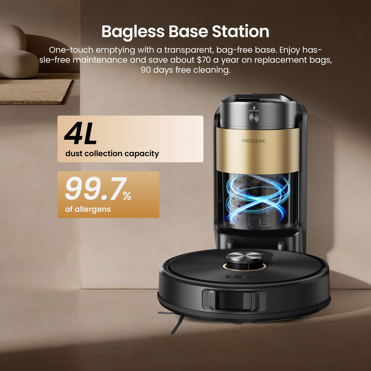 Robotas dulkių siurblys Proscenic Q20 Plus