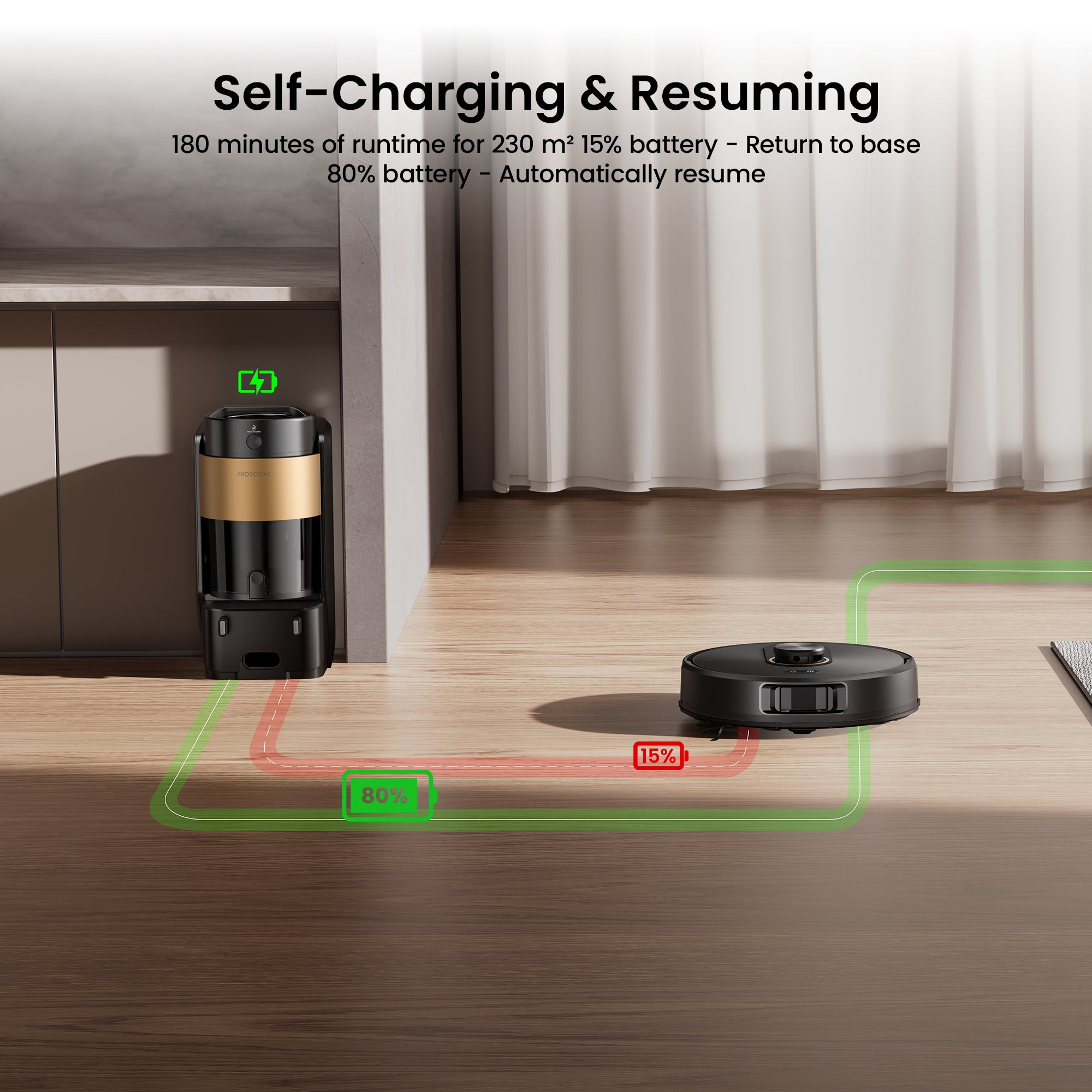 Robotas dulkių siurblys Proscenic Q20 Plus