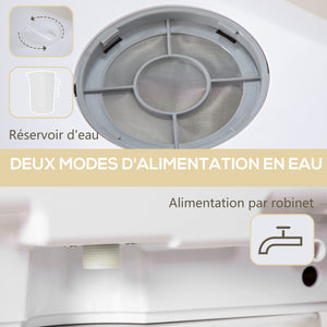 Mini lave-vaisselle 4 couverts 5 programmes réservoir d'eau 6L commande tactile affichage LED 45 x 44 x 45,8 cm blanc