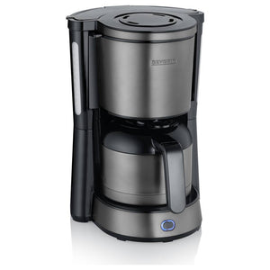 Severin 9343 Coffee maker Steel, Black Cup volume=8 Timer, incl. filter cof 9343